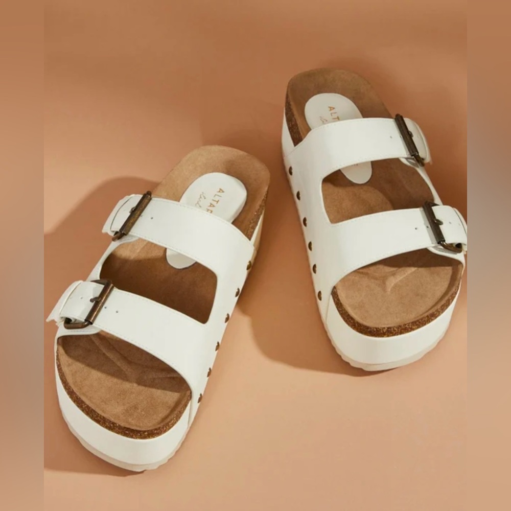 Ivory Platform Sandals